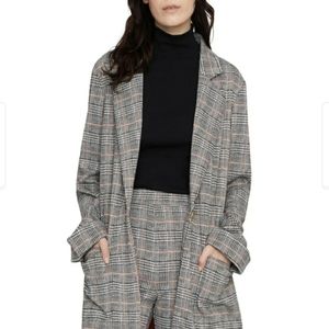 NWT Sanctuary Editors Plaid Oversized Blazer